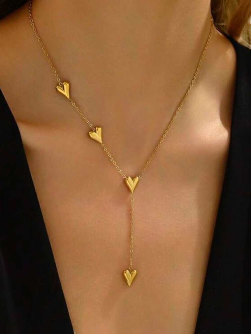 Gold HeartNecklaceN989